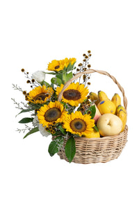 Dawn Sunflower and Fruits Basket