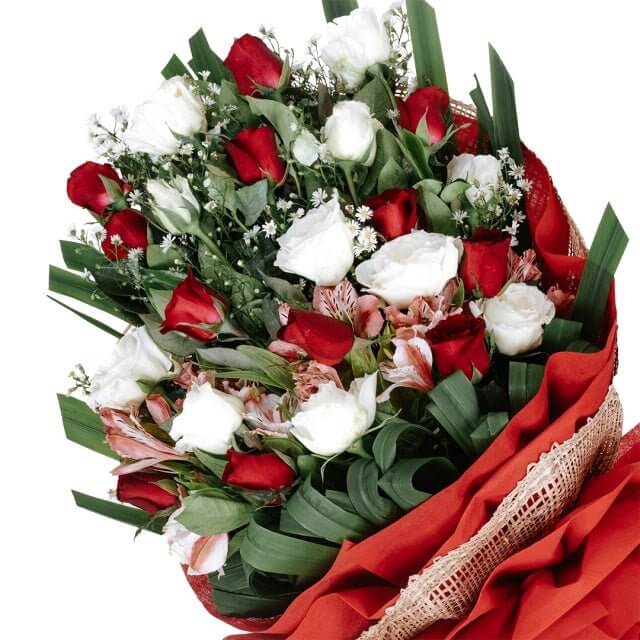 Red And White Big Bouquet - Floristella