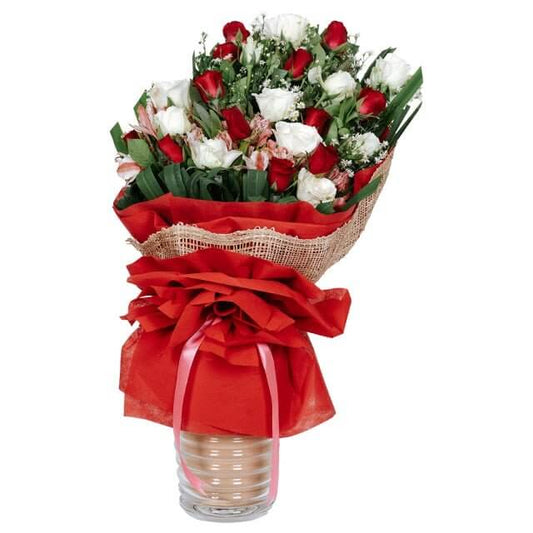 Red And White Big Bouquet - Floristella