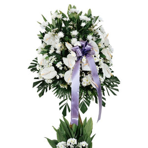 White Condolence Flowers - Floristella