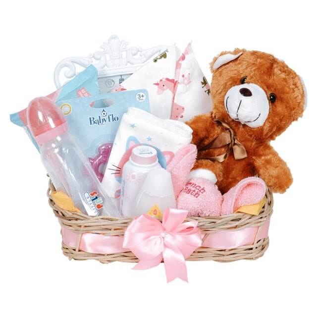 Pink Baby Basket - Floristella